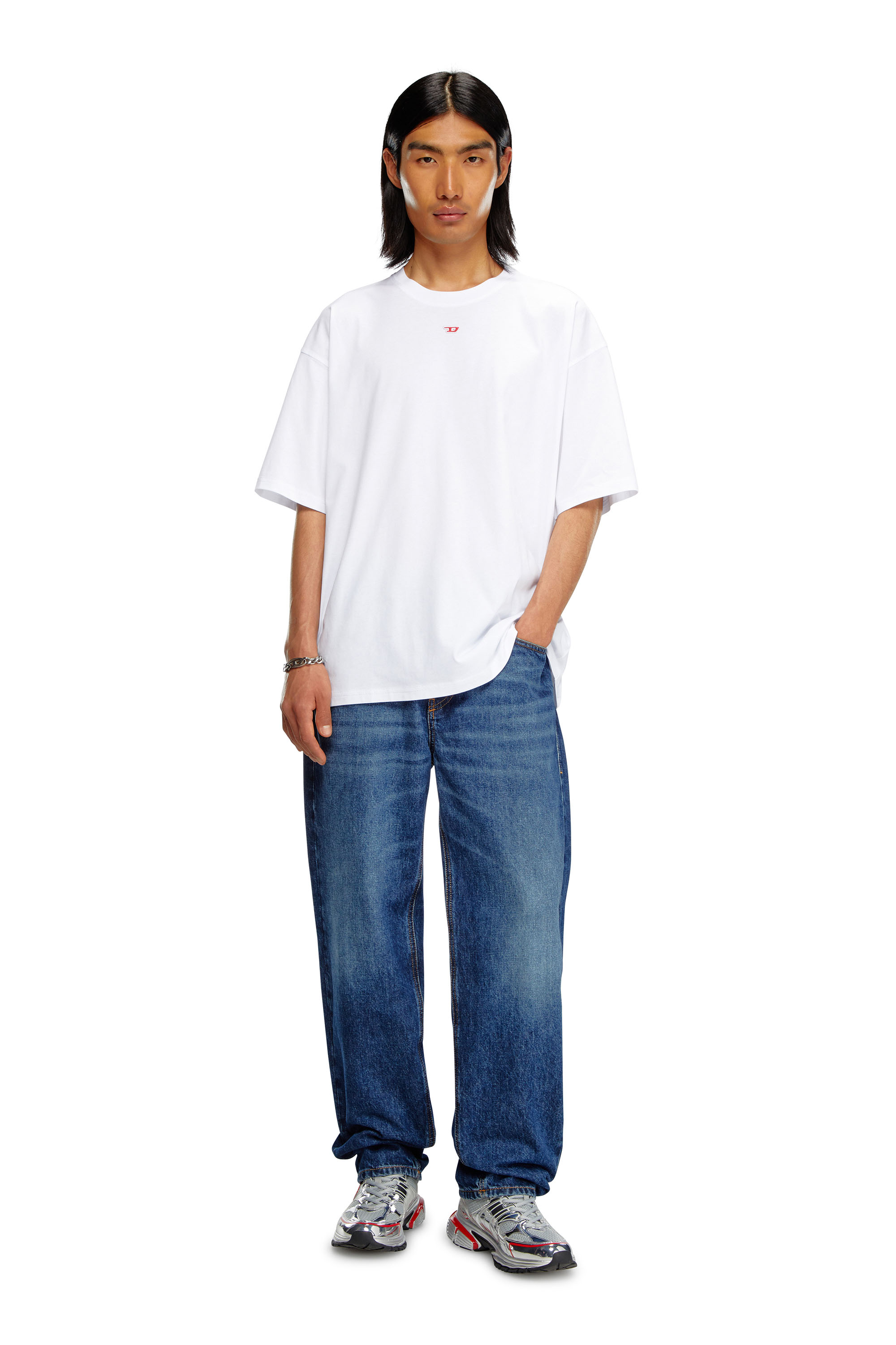 Diesel - T-BOXT-D, Camiseta con parche D bordado Unisex in Blanco - 2