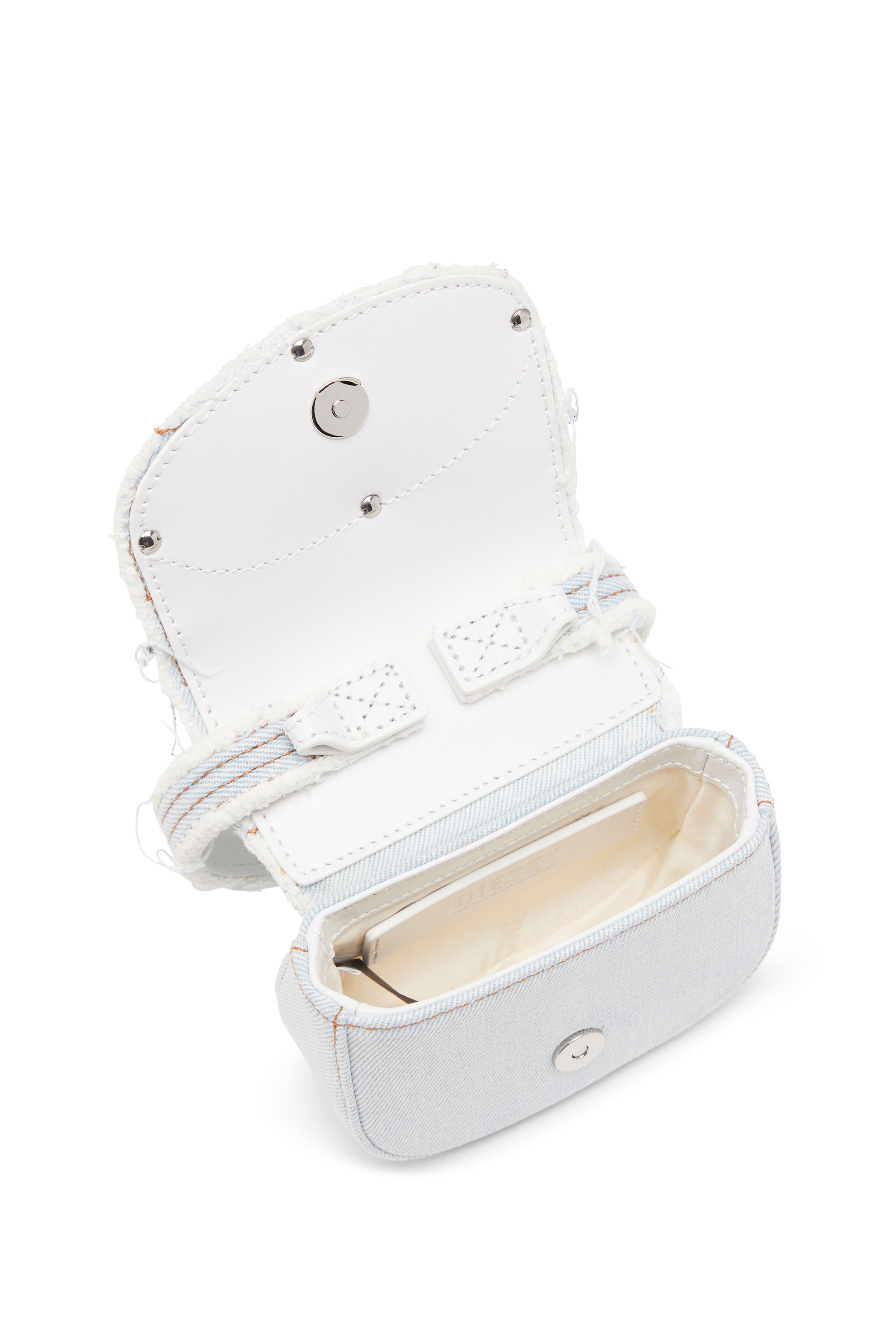 Diesel - 1DR XS, 1DR XS-Minibolso icónico de denim y cuero Mujer in Azul marino - 4