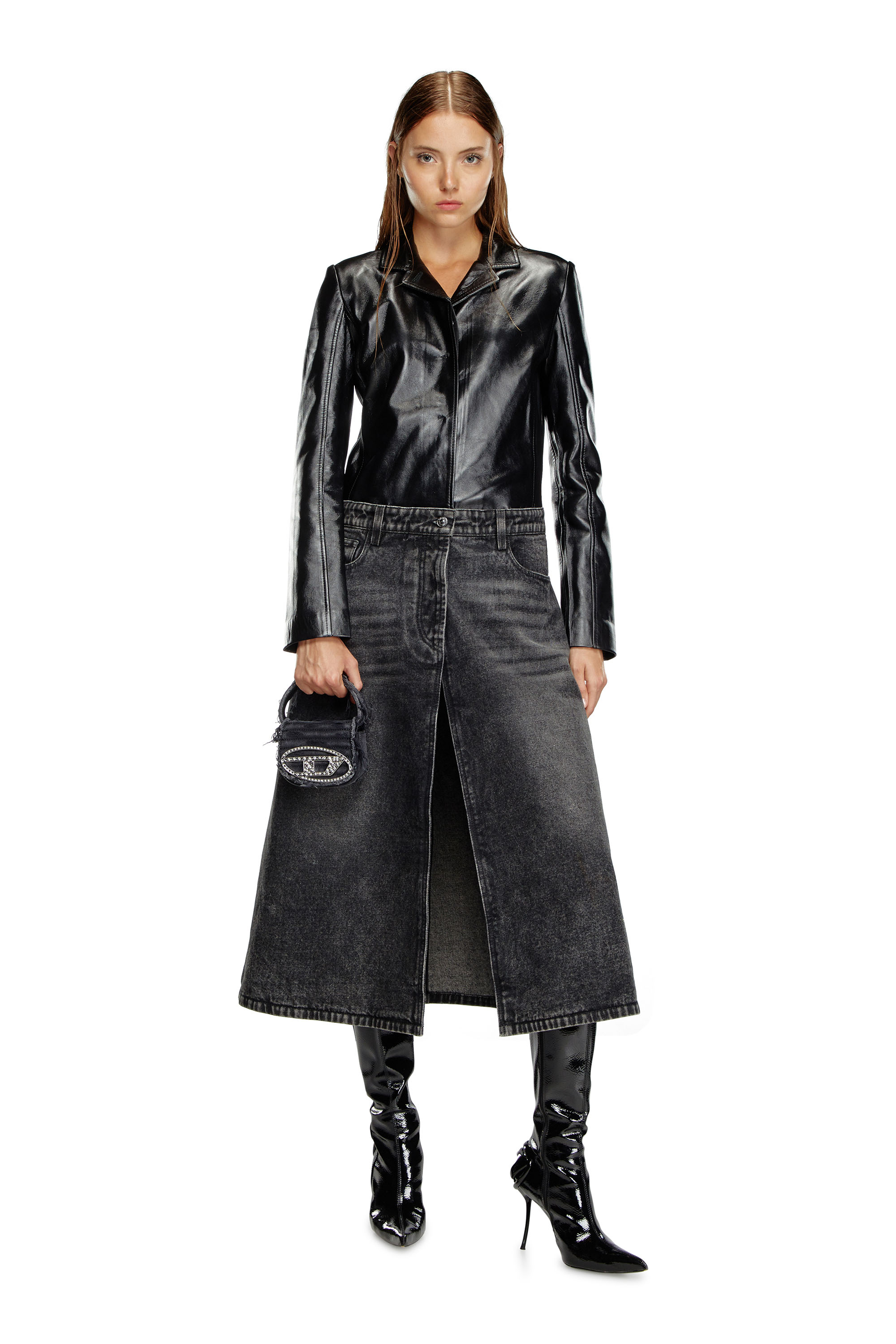 Diesel - 1DR XS, 1DR XS-Minibolso icónico de lona y cuero Mujer in Negro - 2