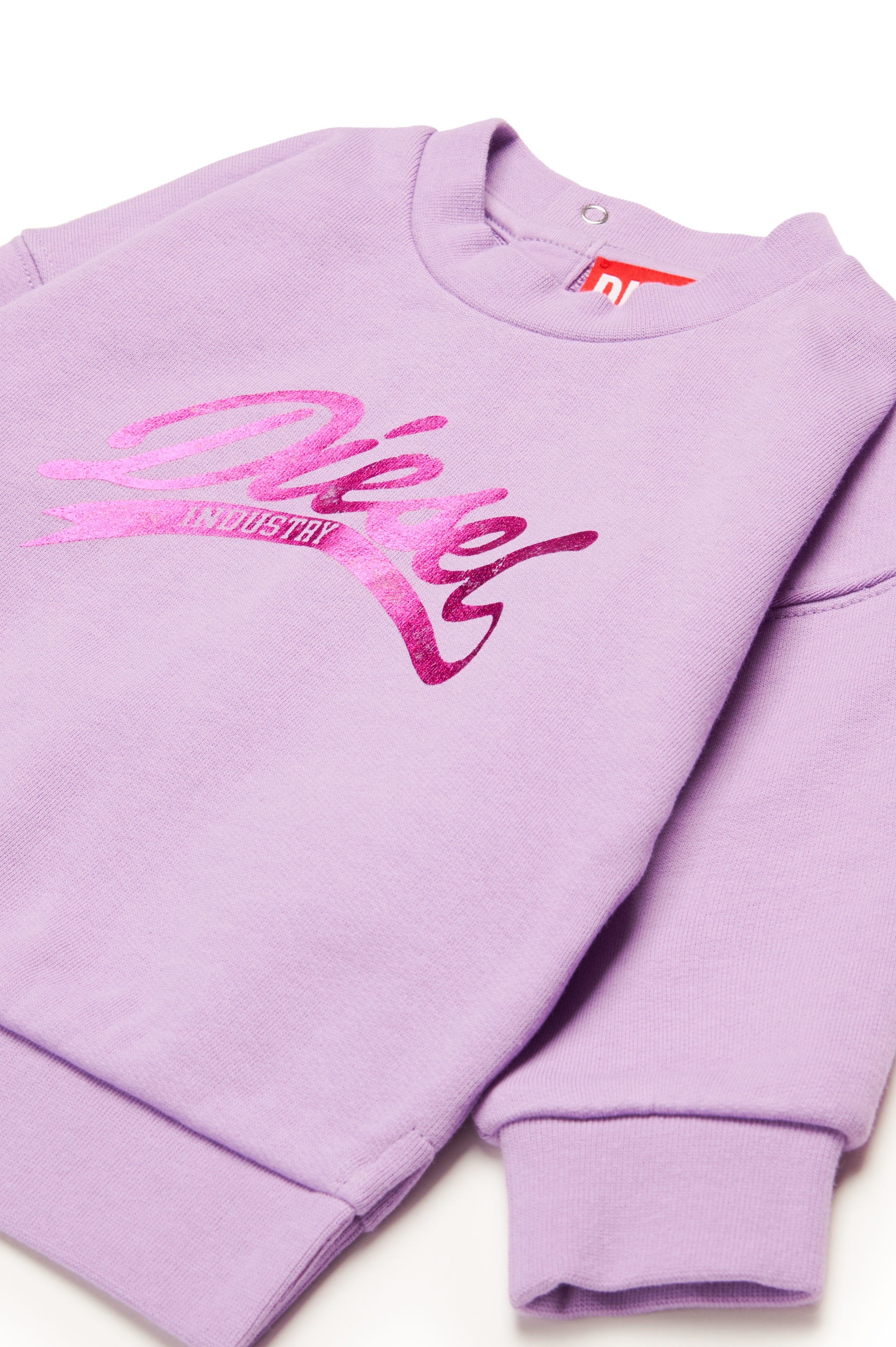 Diesel - SFLOWERB, Sudadera de algodón con logo metálico Mujer in Morado - 3