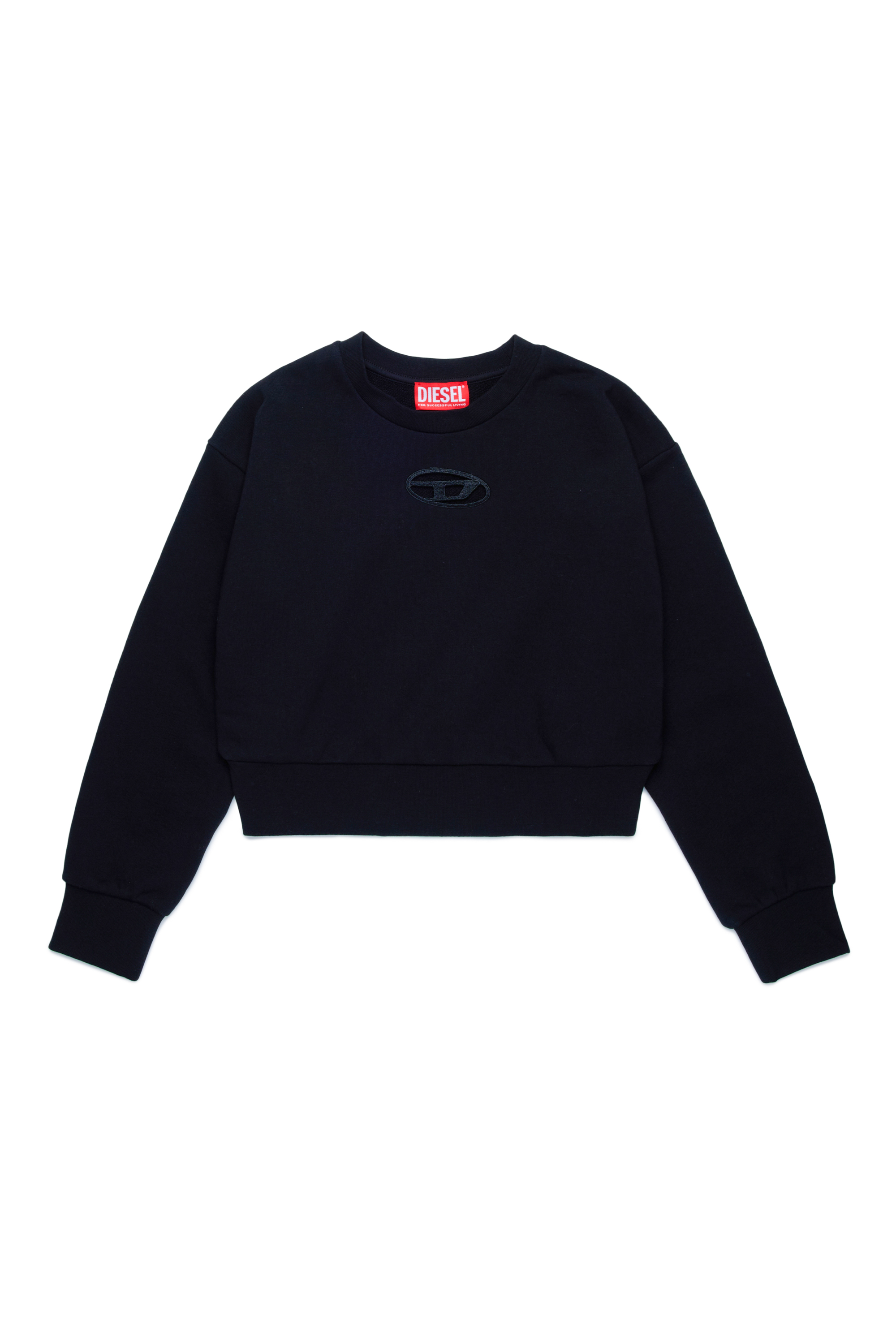 Diesel - STRASLIUM, Sudadera con recorte Oval D Mujer in Negro - 1